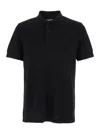 Tom Ford Black Short-sleeves Polo In Cotton Piquet Jersey Man
