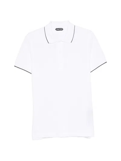 Tom Ford Piquet Cotton Polo Shirt In Animal Print