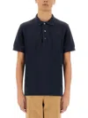 Tom Ford Black Short-sleeves Polo In Cotton Piquet Jersey Man