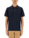 Tom Ford Black Short-sleeves Polo In Cotton Piquet Jersey Man
