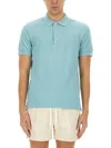 Tom Ford Plain Lyocell Polo In Blue
