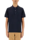 Tom Ford Polo Shirt With Button Placket And Collar In Blue