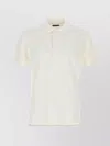 Tom Ford White Polo Shirt With Classic Collar In Cotton Blend Man In White