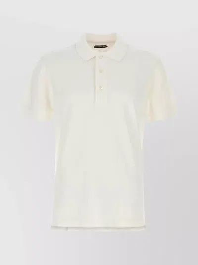 TOM FORD PIQUET POLO SHIRT COLLAR SLEEVES