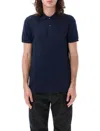 Tom Ford Black Short-sleeves Polo In Cotton Piquet Jersey Man In Ink