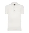 Tom Ford White Polo Shirt With Classic Collar In Cotton Blend Man In White