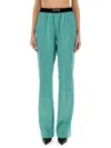 Tom Ford Elastic Waist Pleated Trousers Pockets In Green