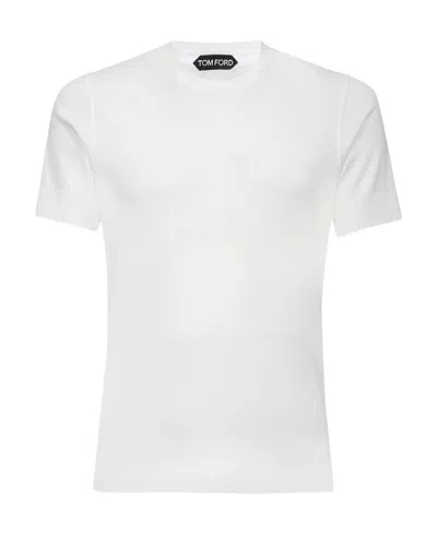 TOM FORD TOM FORD PLACED RIBBED CREWNECK  T-SHIRT