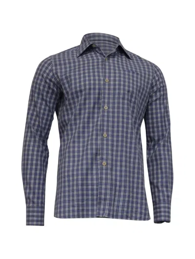 Pre-owned Tom Ford Plaid Button-down Shirt In Blue