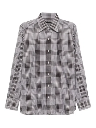 Tom Ford Plaid Cotton Shirt In Multi