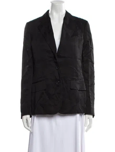 Pre-owned Tom Ford Plaid Print Blazer In Black