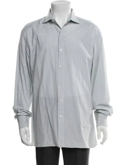 Pre-owned Tom Ford Plaid Print Long Sleeve Dress Shirt In Multi