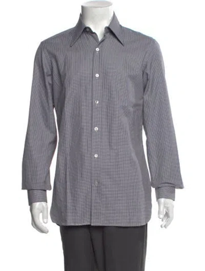 Pre-owned Tom Ford Plaid Print Long Sleeve Shirt In Multi