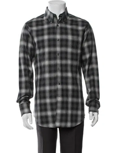 Pre-owned Tom Ford Plaid Print Long Sleeve Shirt In Multi