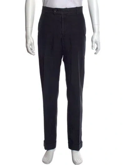 Pre-owned Tom Ford Plaid Print Pants In Black