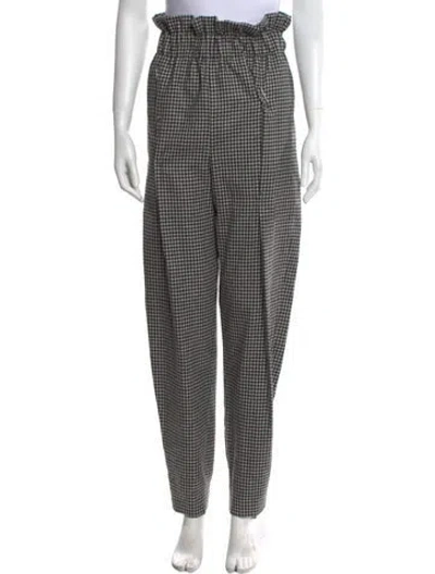 Pre-owned Tom Ford Plaid Print Skinny Leg Pants In Black