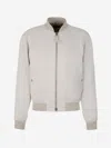 Tom Ford Rib Trim Zipped Slim Jacket In Neutral