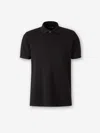 Tom Ford Black Short-sleeves Polo In Cotton Piquet Jersey