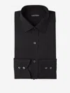 Tom Ford Men's Solid Dress Shirt In Black