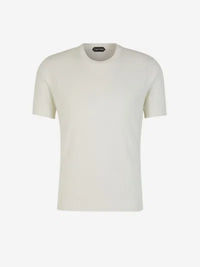 Tom Ford Plain Knit T-shirt In White
