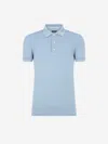 Tom Ford Tennis Cotton Piquet Polo In Blue