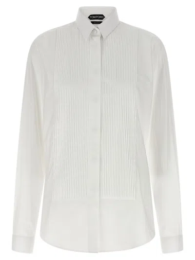 Tom Ford Plastron Shirt Shirt And Blouse White