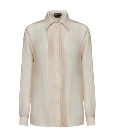 TOM FORD TOM FORD PLEATED LONG-SLEEVED SHIRT