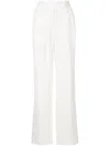 Tom Ford Pleat-detail Straight-leg Trousers In White