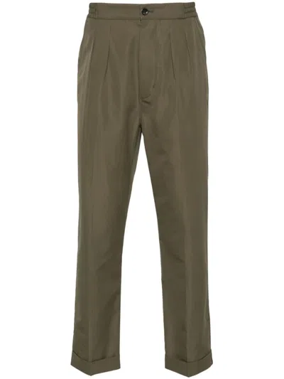 Tom Ford Pleat-detail Trousers In 绿色