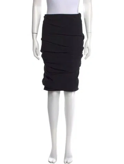 Pre-owned Tom Ford Pleated Accents Knee-length Skirt In Black