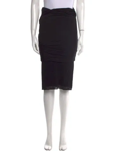 Pre-owned Tom Ford Pleated Accents Knee-length Skirt In Black
