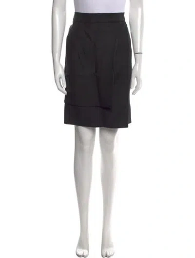 Pre-owned Tom Ford Pleated Accents Knee-length Skirt In Black
