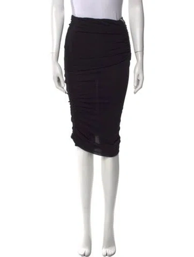 Pre-owned Tom Ford Pleated Accents Knee-length Skirt In Black