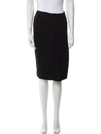 Pre-owned Tom Ford Pleated Accents Knee-length Skirt In Black