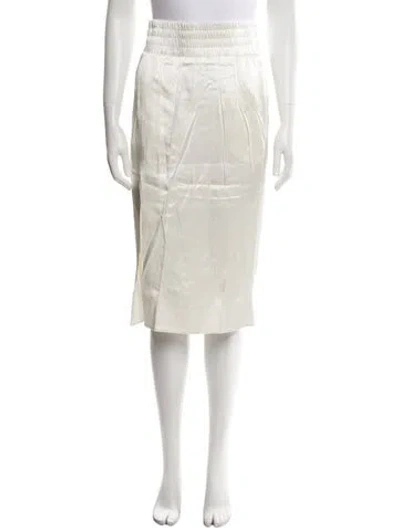 Pre-owned Tom Ford Pleated Accents Knee-length Skirt In Neutral