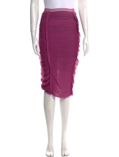 Pre-owned Tom Ford Pleated Accents Knee-length Skirt In Purple
