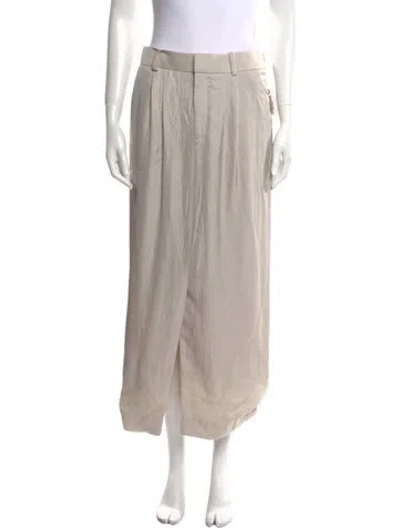 Pre-owned Tom Ford Pleated Accents Long Skirt In Gray