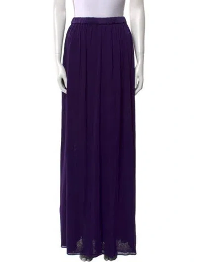 Pre-owned Tom Ford Pleated Accents Long Skirt In Purple