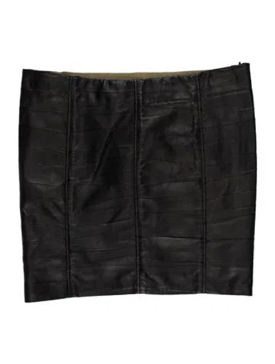 Pre-owned Tom Ford Pleated Accents Mini Skirt In Black