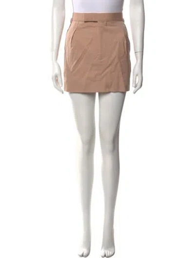 Pre-owned Tom Ford Pleated Accents Mini Skirt In Neutral