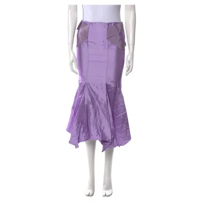 Pre-owned Tom Ford Pleated Accents Purple Skirt