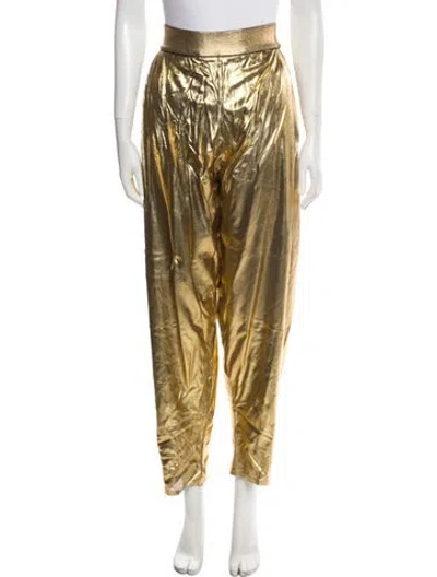 Pre-owned Tom Ford Pleated Accents Sweatpants In Gold