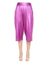 Tom Ford Pleated Bermuda Shorts In Purple