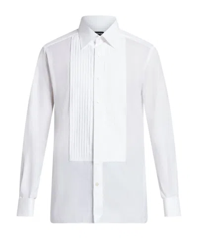 TOM FORD PLEATED BIB COLLAR SHIRT