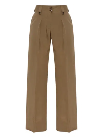 Tom Ford Pleated Button-fastening Trousers In Brown