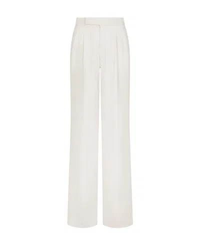 Tom Ford Pleated Casual Pants In White
