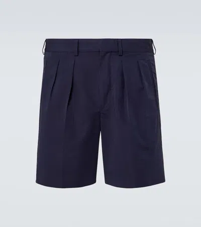 Tom Ford Cotton-silk Tailored Shorts In Blau