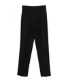 Tom Ford High Twist Broken Twill Double Pleat Trousers In Black
