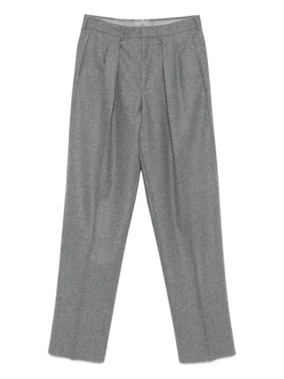 Tom Ford Pleated-front Trousers In Gray