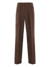 Tom Ford Pleated-front Wool Trousers In Brown